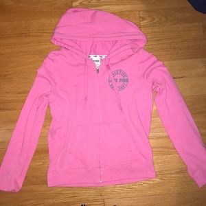 Pink zip up hoodie